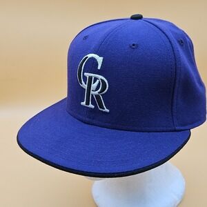 Colorado Rockies Hat Cap New Era Fitted Size 7 1/4 59Fifty Purple MLB Baseball